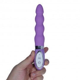 10 function Silicone G-Spot Vibrator, 7.4 inch Smooth Flexible Vibe, Phthalate free sex product for women
