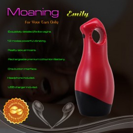 12 modes Power Stroker Vibrating Male Masturbator, Rechargeable Reality Interactive sexual moans, luxury sex machine for men
