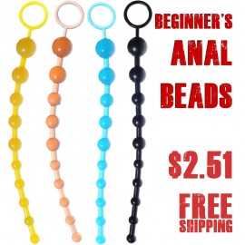 13 Inch Oriental Jelly Anal Beads for Beginner, Flexible Anal stimulator Butt Beads, Best Anal Sex toys for men and women