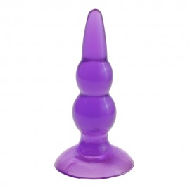 4 inch Jelly Anal Pleasure Butt Plug - Bulbs Probe, Includes flared base for safety, Cheap tail plug of sex product