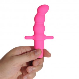 7 Speeds Silicone Bionic Bullet Prostate Vibrator with 3 defined bulbs for fulfilling stimulation anal toy for men
