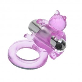 7 speeds Vibrating Cute Bear Cock Ring Couple's Enhancer Ring Great Sex Toy for Men Adult Sex Products