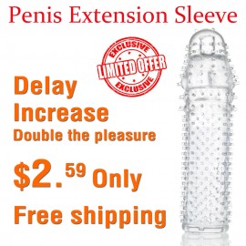 Clear Crystal Skin  5 Inch Penis Sleeve condom Penis Enlargers Penis Extensions Increase Your Penis 1 inch