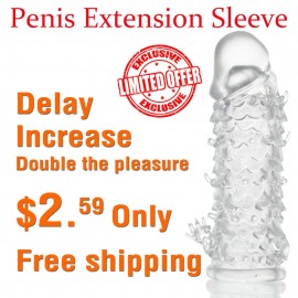 Clear Crystal Skin Dragon Cock Sleeve Reusable Delay  Condom  Penis enlargement Penis increase sex toys for men sex products