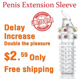 Clear G-Spot Stimulating Penis Extension Sleeve  cock sleeve Penis increase delay ejaculation sex products