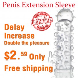 Crystal Skin Penis Extension Sleeve G-Spot Stimulating Penis enlargement Penis increase Delay Climax