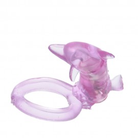 Cute Dolphin Ring Vibe, Vibrating Cock Ring with free Batteries, Made from super-stretchy TPR, Sex products for couples