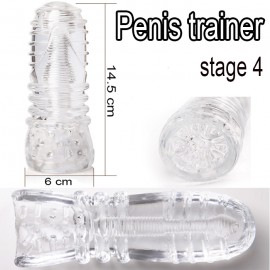 QJ328   Transparent Stage 4 Kato Penis Trainer,  Male Masturbators, Pocket Pussy Masturbation, Delay Ejaculation, Sex Toys