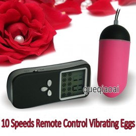 QV264      LCD Waterproof 10 Speeds Remote Control Mini Vibrating Eggs/Bullet,  Female Vibrator, Sex Toys for Woman