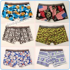 YW007 manstore 2014 hipster men underwear summer must-series pull in cartoon pattern penis pouch boxers
