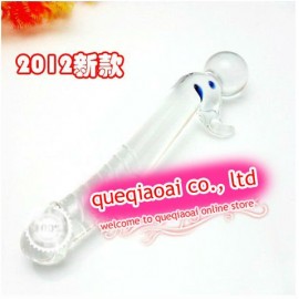 retail que0127 glass dildo, Can adjust the temperature through the water, High-quality sex toys, glass anal plug